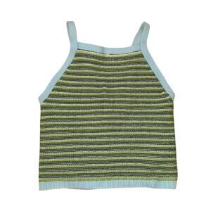 American Eagle Women M Top Whimsy Festival Stripes Indie Boho Hippie Mod Retro